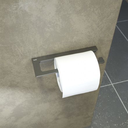 Держатель для туалетной бумаги IDDIS без крышки металл графит / SLIGM00i43