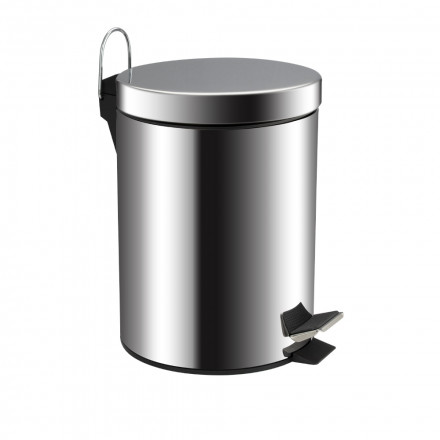 Ведро Klimi металлическое с педалью и микролифтом 5 л хром / 105-P