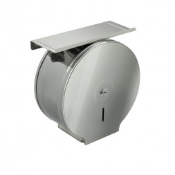 903-11 Диспенсер для туалетной бумаги BRIMIX / с ключом - барабан с полочкой / полированная нержавейка / d 250 мм глубина 120 мм