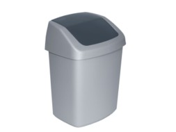 Урна для мусора CURVER Swing bin 15л пластик серебро / 167908