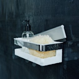 Полка для ванной Keuco MOLL со стеклоочистителем латунь хром, антрацит / 12759010001
