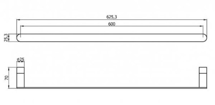 Держатель для полотенец NOFER 60 см металл хром / 16870.60.B