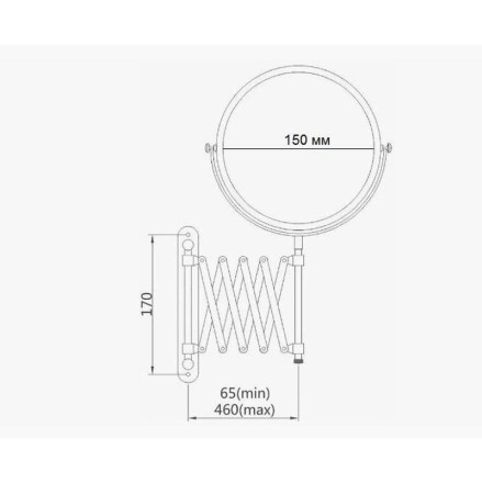 Зеркало косметическое увеличительное настенное D-Lin / D201026
