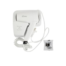 Фен для волос настенный GFmark 1200 Вт 18 м/с пластик белый / 6815