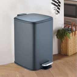 Ведро для мусора педальное WeltWasser BERG BL 20L Черный матовый / 10000013424