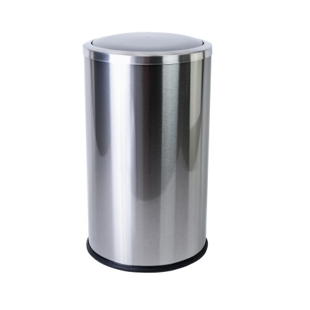 Урна с вращающейся крышкой 20 л металл матовая сталь Klimi / M-E45-30