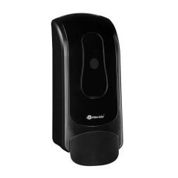 Дозатор жидкого мыла наливной 1л пластик черный MERIDA ONE / DEC002