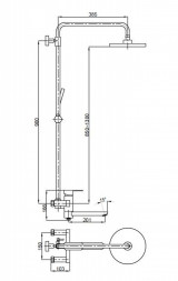 Bennberg 160212-02-BRONZE Смеситель и душевая стойка с двумя круглыми лейками