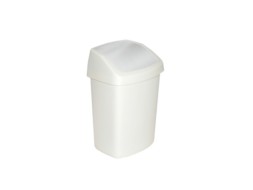 Урна для мусора CURVER Swing bin 50л пластик белая / 173184