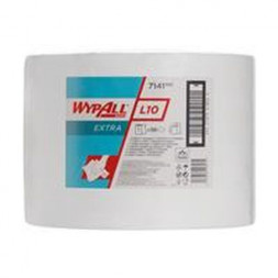 Kimberly-Clark 7141 WYPALL L10 Extra Протирочные салфетки - Большой рулон, 1-слойные, белые (рул.)