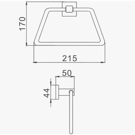 Полотенцедержатель настенный 21,5 см D-Lin металл черный / D233222