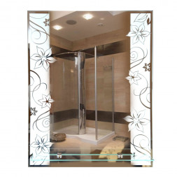 Klimi 45614 Прямоугольное зеркало с матированным рисунком