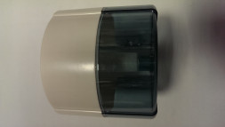 Диспенсер для бытовых рулонов туалетной бумаги пластик зелено-прозрачный Ksitex TH-6801G 