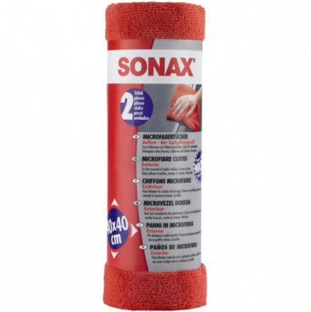SONAX 416241 Салфетки из микрофибры для полировки кузова / упак - 2 шт