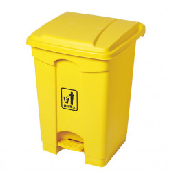 Контейнер для мусора с педалью Klimi 68 л желтый / GB6801-Y