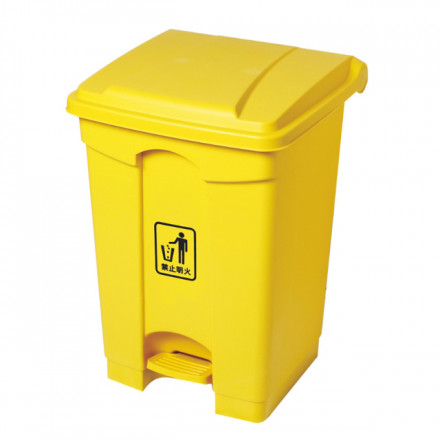 Контейнер для мусора с педалью Klimi 68 л желтый / GB6801-Y