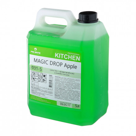 031-5 Средство с ароматом яблока Pro-Brite MAGIC DROP Apple / для мойки посуды / 5 л