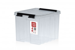 004-00.07 Rox Box Контейнер 4 с крышкой и клипсами прозрачный 21х17х18 см