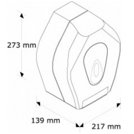 Диспенсер туалетной бумаги MINI MERIDA TOP для средних рулонов, пластик белый / BTN201