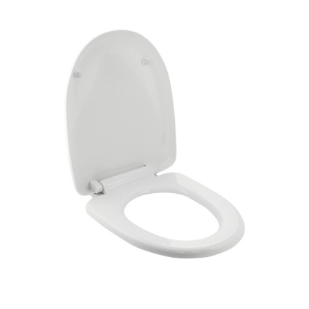Сиденье для унитаза Klimi с микролифтом U-образное пластик белый / Р07