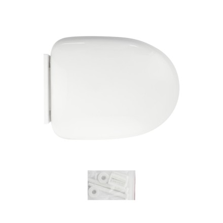 Сиденье для унитаза Klimi с микролифтом U-образное пластик белый / Р07