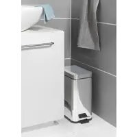 Урна педальная для мусора POTATO металл хром 5л / P425