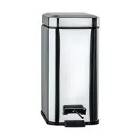 Урна педальная для мусора POTATO металл хром 5л / P425