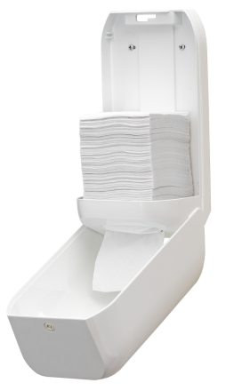 Veiro Professional Диспенсер для листовой туалетной бумаги пластик белый (A620KK1NS) / L-ONE