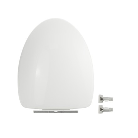 Сиденье для унитаза Klimi с микролифтом V-образное пластик белый / 7002