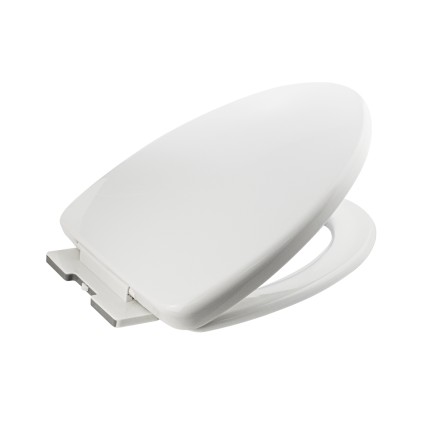 Сиденье для унитаза Klimi с микролифтом V-образное пластик белый / 7002