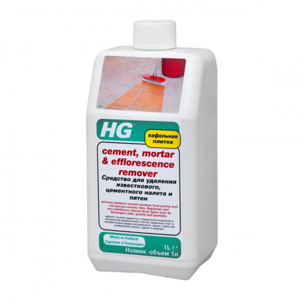 HG Моющее средство для удаления пятен, известкового и цементного налета / 1 л