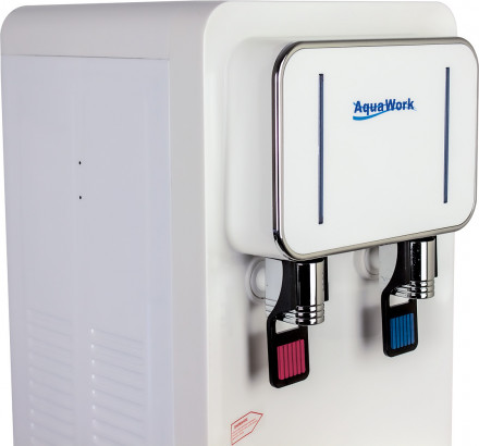 Кулер для воды Aqua Work белый нагрев есть, охлаждение электронное / V92-WE
