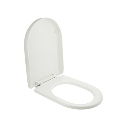 Сиденье для унитаза Klimi с микролифтом U-образное пластик белый / 7003