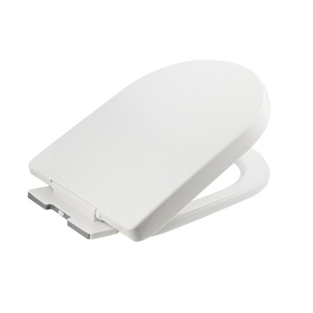 Сиденье для унитаза Klimi с микролифтом U-образное пластик белый / 7003