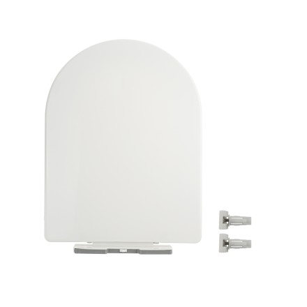 Сиденье для унитаза Klimi с микролифтом U-образное пластик белый / 7003