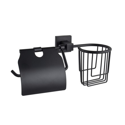 Держатель для туалетной бумаги и освежителя воздуха D-Lin металл черный / D242222