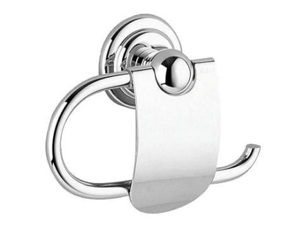 Держатель туалетной бумаги Keuco Astor с крышкой латунь хром / 2160010000