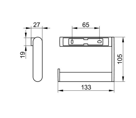 Держатель для туалетной бумаги Keuco Plan латунь хром / 14962010000