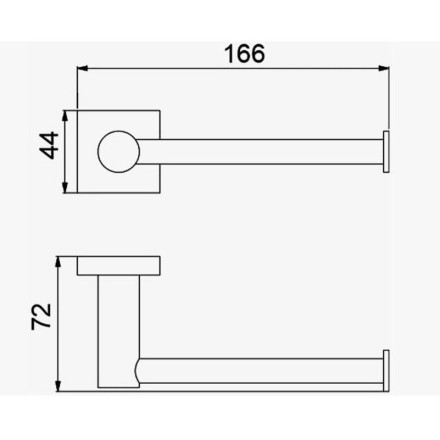 Держатель для туалетной бумаги D-Lin металл черный / D244222