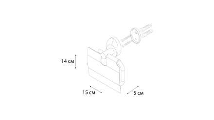 Бумагодержатель с крышкой Fixsen Europa Хром / FX-21810