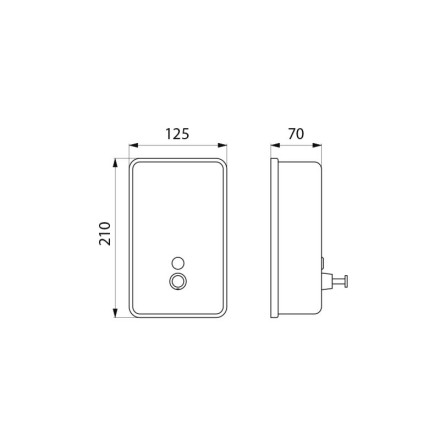 Дозатор для жидкого мыла Delabie настенный 1,2 л металл, хром / 6567