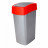 217818 Корзина для мусора с крышкой-качель CURVER FLIP BIN 50 L / красный / серебро