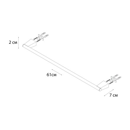 Полотенцедержатель трубчатый Fixsen Trend Черный / FX-97801