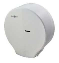 Диспенсер туалетной бумаги для средних рулонов пластик белый NOFER / 05047.W