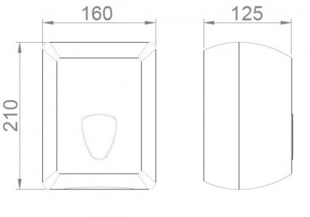 Диспенсер для бумажных полотенец Z,V сложения NOFER пластик черный / 04030.N
