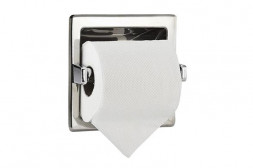 NOFER 05204.B Держатель для 1 рулона туалетной бумаги встраиваемый  квадратный с рамкой