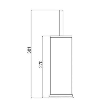 Ерш для унитаза Potato напольный металл черный / P335-19