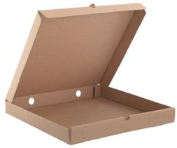 Коробка для пиццы из гофрокартона Klimi 33*33*4 см / бурая 50 шт. (упак.) / 32-0303