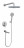Bennberg 140313-CHROME Смеситель и душевая стойка со скрытым монтажом и двумя круглыми лейками