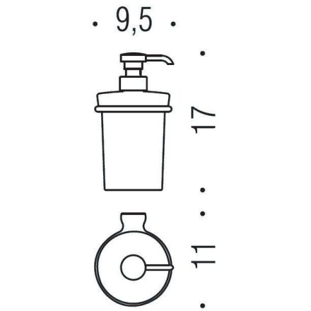 Дозатор для мыла COLOMBO DESIGN LUNA 0,4 л настенный стекло / B9309